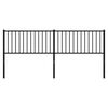 vidaXL Metal Headboard Black 193 cm