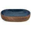 vidaXL Countertop Basin Brown and Blue Oval 59x40x14 cm Ceramic