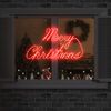 vidaXL Christmas Sign with 216 LEDs Red 99 x 55 x 13 cm Iron