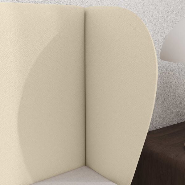 vidaXL Headboard Ear Cream 40 x 23 x 6 cm PVC