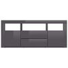 vidaXL TV Cabinet High Gloss Grey 120x30x50 cm Engineered Wood