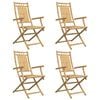 vidaXL Folding Garden Chairs 4 pcs 53x66x99 cm Bamboo