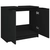 vidaXL Bathroom Cabinet Black 64.5x33.5x59 cm Engineered Wood