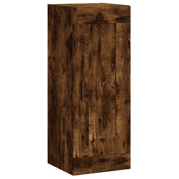 vidaXL Wall Mounted Cabinet Smoked Oak 34.5x34x90 cm Engineered Wood