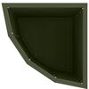vidaXL Corner Planter Olive green 30 x 30 x 50 cm Steel