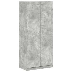 vidaXL Wardrobe Concrete Grey 90x52x200 cm Engineered Wood