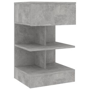 vidaXL Bedside Cabinet Concrete Grey 40x35x65 cm Engineered Wood