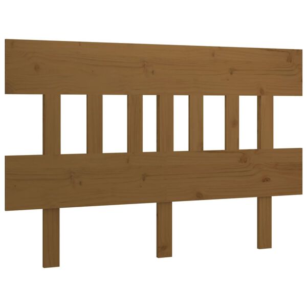 vidaXL Bed Headboard Honey Brown 203.5x3x81 cm Solid Wood Pine