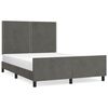 vidaXL Bed Frame without Mattress Dark Grey 140x190 cm Velvet