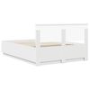 vidaXL Bed Frame with Headboard White 160 x 200 cm Engineered Wood