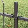 vidaXL Garden Fence 7 pcs Grey 11.9 x 1.2 m Powder-coated Steel