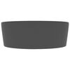 vidaXL Luxury Wash Basin with Overflow Matt Dark Grey 36x13 cm Ceramic