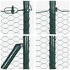 vidaXL Fence Post Green 10 x 0.5 m (25 mm mesh) Steel and PVC