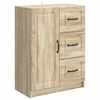 vidaXL Sideboard Sonoma Oak 66 x 34.5 x 87 cm Engineered Wood