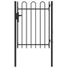 vidaXL Fence Gate Grey 100 x 120 cm Powder coated steel