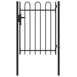 vidaXL Fence Gate Grey 100 x 120 cm Powder coated steel