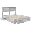 vidaXL Bed Frame Concrete Grey 140 x 200 cm Engineered Wood
