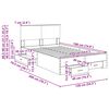 vidaXL Bed Frame with Drawer Grey Sonoma 135 x 190 cm Engineered Wood