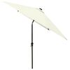 vidaXL Garden Parasol with LEDs and Steel Pole Sand 2x3 m