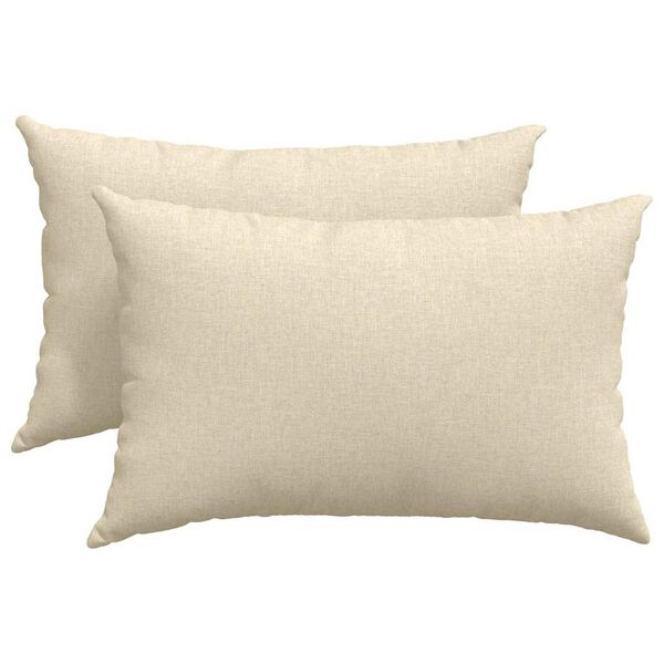 vidaXL Sofa Pillows 2 pcs Cream 60 x 40 cm Fabric