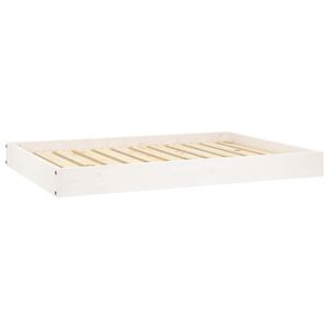 vidaXL Dog Bed White 101.5x74x9 cm Solid Wood Pine