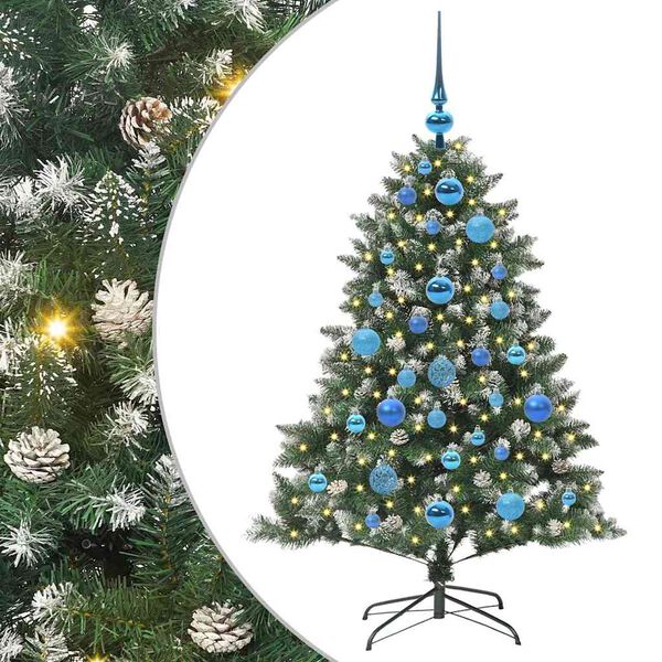 vidaXL Artificial Christmas Tree with 150 LEDs Green 85 x 85 x 120 cm