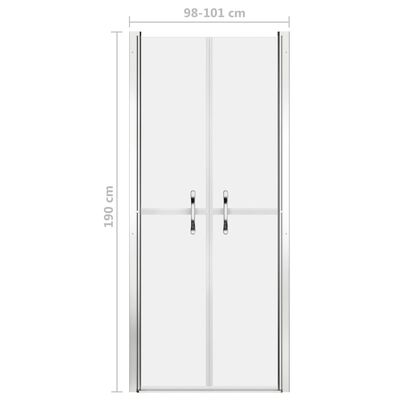 vidaXL Shower Door Frosted ESG 101x190 cm