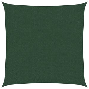 vidaXL Sunshade Sail 160 g/m&sup2; Dark Green 2x2 m HDPE