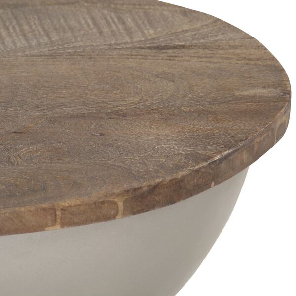 vidaXL Bowl Shaped Coffee Table &Oslash;60 cm Solid Mango Wood