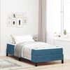 vidaXL Box Spring Bed with Mattress Dark Blue 80 x 220 cm Fabric