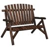 vidaXL 2-Seater Garden Bench 119x85x98 cm Solid Wood Spruce