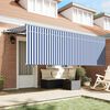 vidaXL Awning with Blind Cream 350 x 200 x 120 cm Fabric and Metal