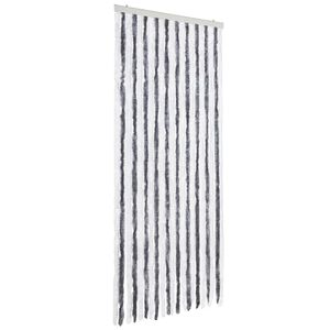 vidaXL Insect Curtain Grey and White 90x220 cm Chenille
