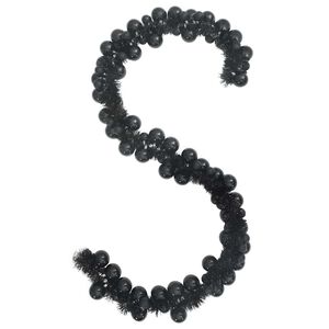 vidaXL Christmas Ball Garland LEDs Black 186 cm Polystyrene