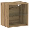 vidaXL Floating Shelf with LED Light Brown 40 x 28.5 x 40 cm