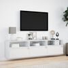 vidaXL TV Wall Cabinet with LED White 180x31x45 cm