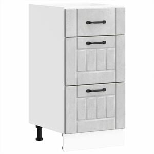 vidaXL Kitchen Base Cabinet Lucca Concrete Grey Engineered Wood