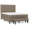 vidaXL Box Spring Bed with Mattress Taupe 140x190 cm Fabric