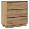 vidaXL Bedside Cabinet Artisan Oak 71 x 34.5 x 75 cm Engineered wood