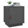 vidaXL Bedside Cabinet Grey 40x34x45 cm Solid Wood Pine
