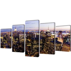 vidaXL Canvas Painting | Multicolour | Canvas, Wood | Large | Decorative Inlays