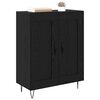 vidaXL Sideboard Black Oak 69.5 x 34 x 90 cm Engineered Wood and Iron