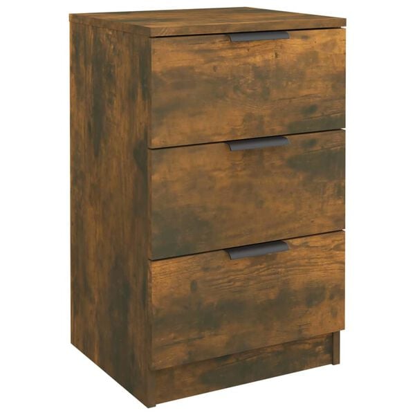 vidaXL Bedside Cabinet Smoked Oak 40x36x65 cm