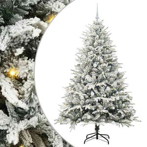 vidaXL Artificial Pre-lit Christmas Tree with Ball Set Green 180 cm