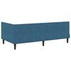 vidaXL Corner Bed Frame with Headboard Blue 100 cm x 200 cm Velvet