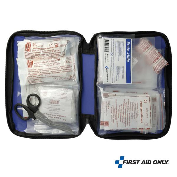 FIRST AID ONLY 50-Piece Emergency Zipcase Blue