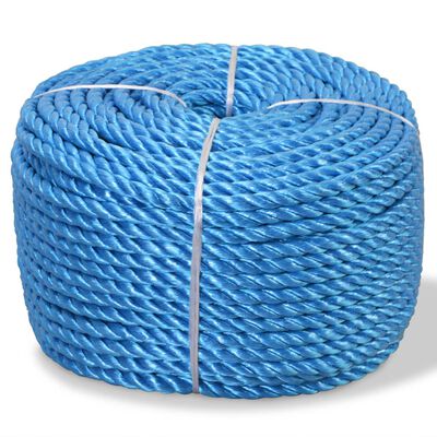 vidaXL Twisted Rope Polypropylene 12 mm 500 m Blue