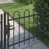vidaXL Fence Gate with Lock Grey 103 x 124.5 cm Powder-Coated Steel