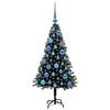 vidaXL Christmas Tree with 150 LEDs with Stand Black 120 cm PVC