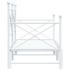 vidaXL Daybed with Trundle without Mattress White 90x200 cm Steel